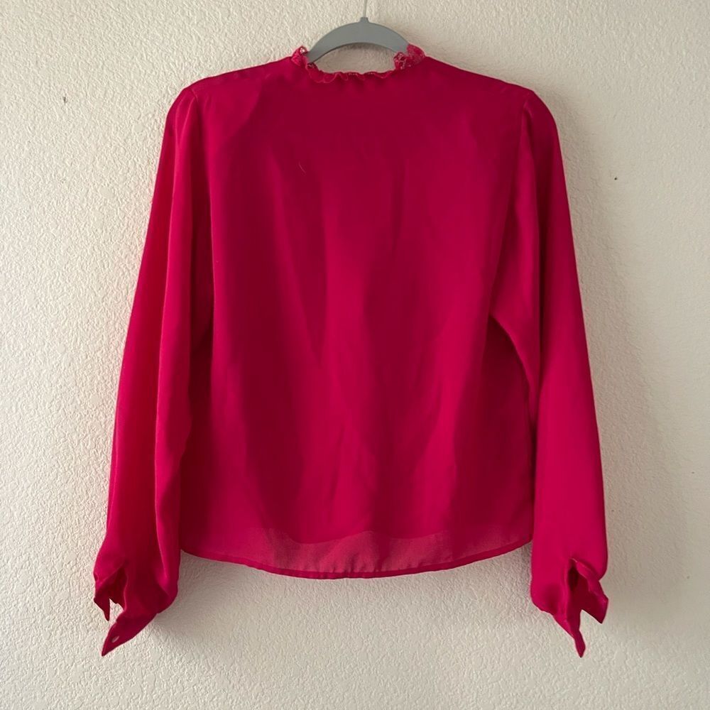 Vintage ruffle front blouse - Picture 2 of 6